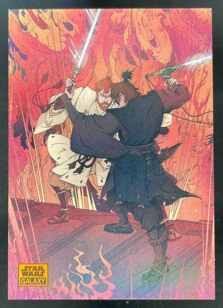 2025 Topps Chrome Star Wars Duel on Mustafar Orange A Heated Confrontation /25