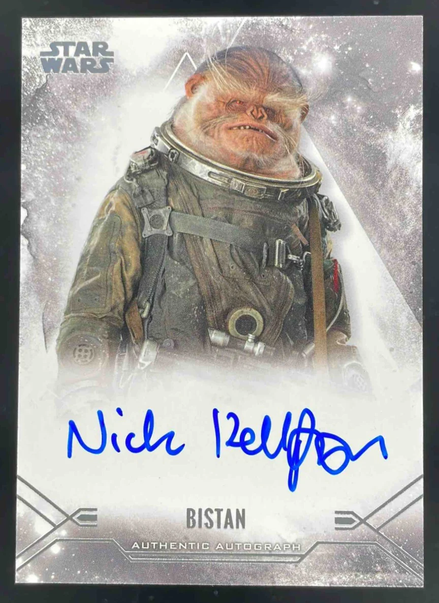 2025 Topps Star Wars Smugglers Outpost Stellar Nick Kellington as Bistan Auto