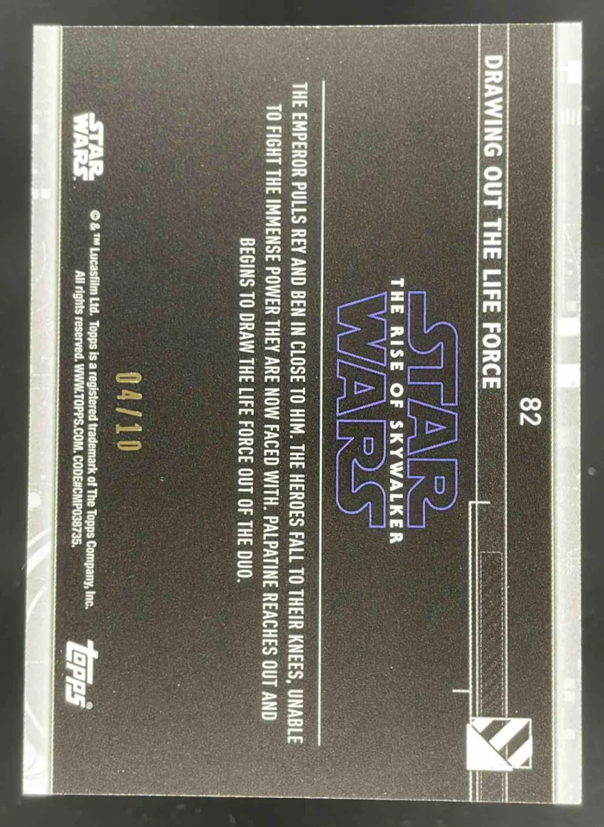 2020 Topps Star War Rise of Skywalker Gold #82 Drawing out the Life Force /10 - Image 2