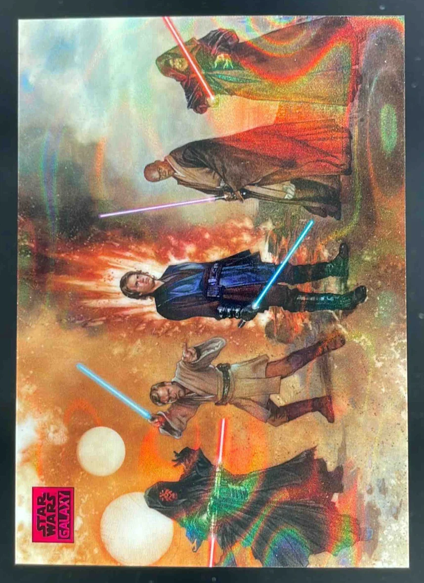 2025 Topps Chrome Star Wars Magenta Lava #68 Fall of the Jedi /250