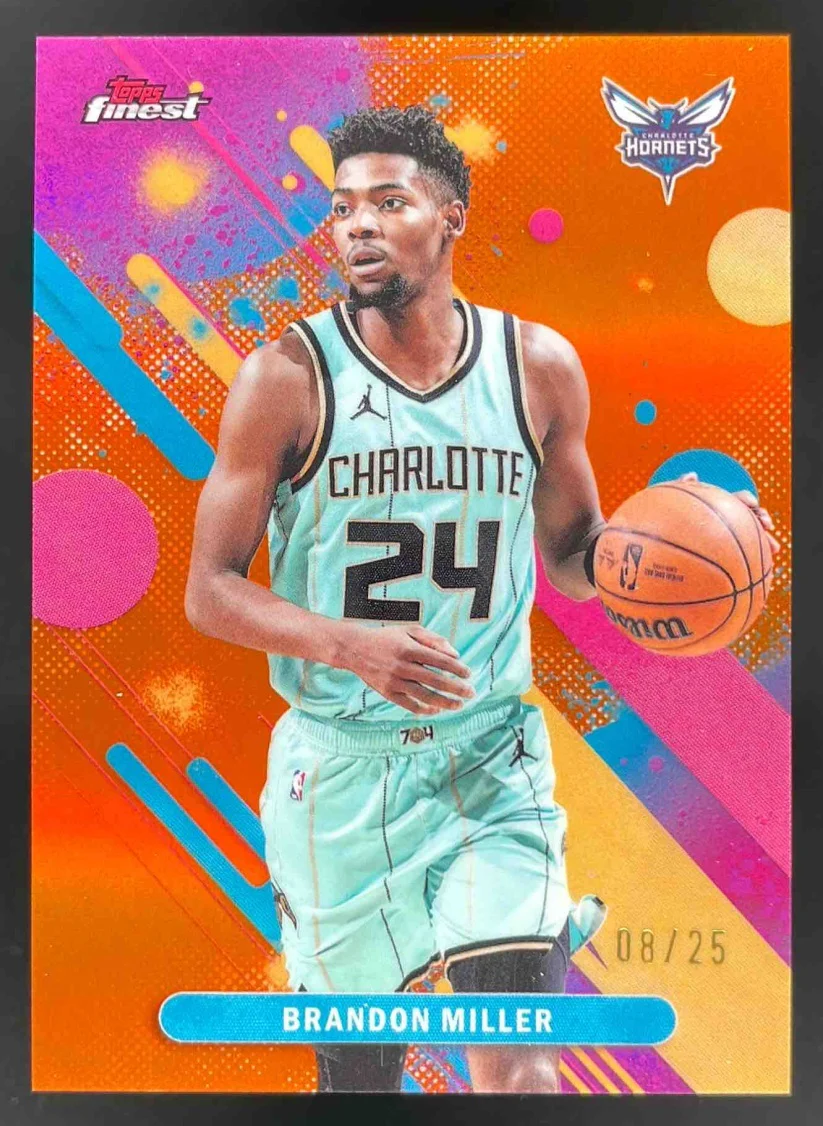 2025-26 Topps Finest Common Orange Refractor #48 Brandon Miller /25