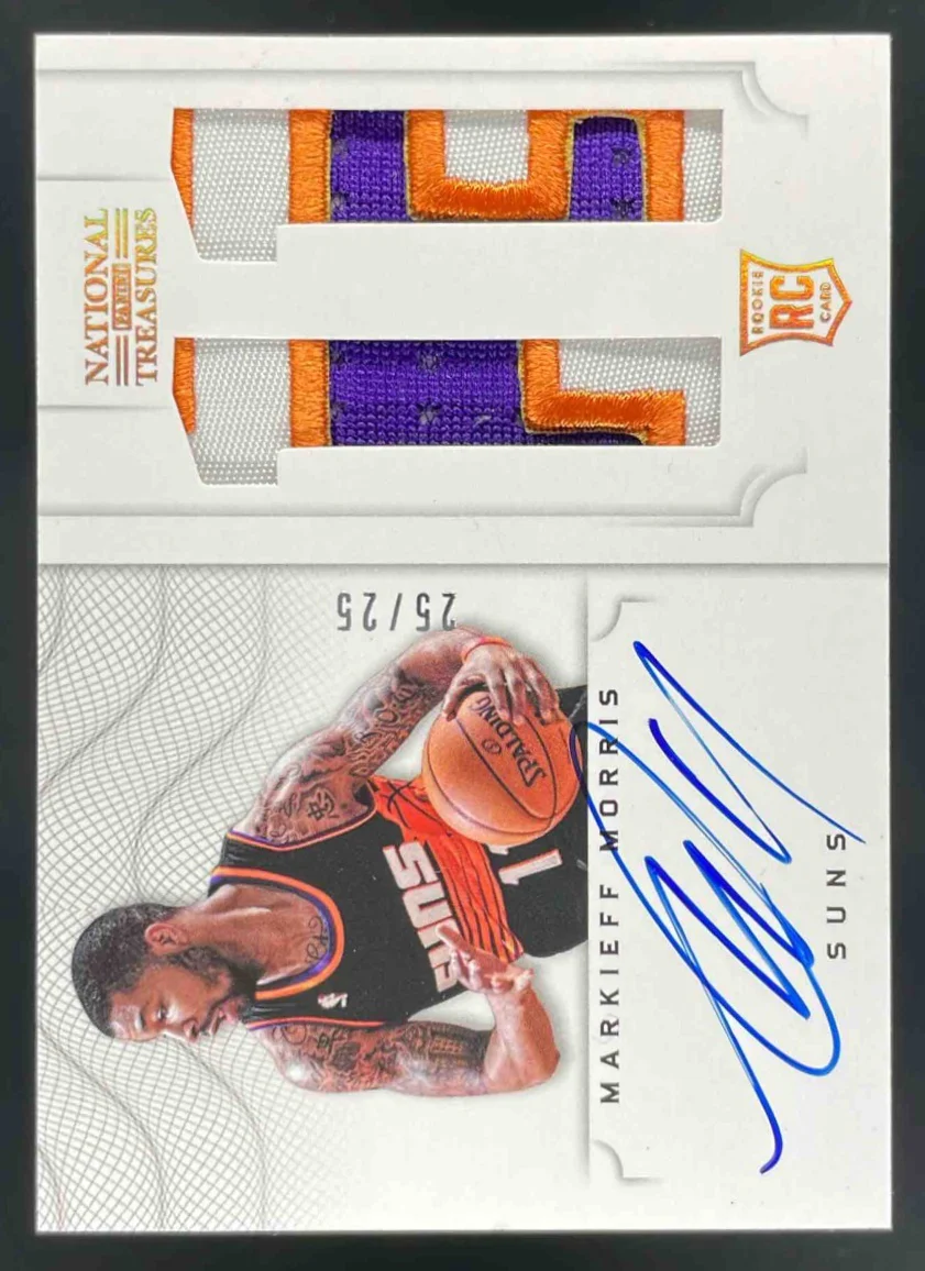 2012-13 Panini National Treasures Jersey Number Auto Markieff Morris RC /25
