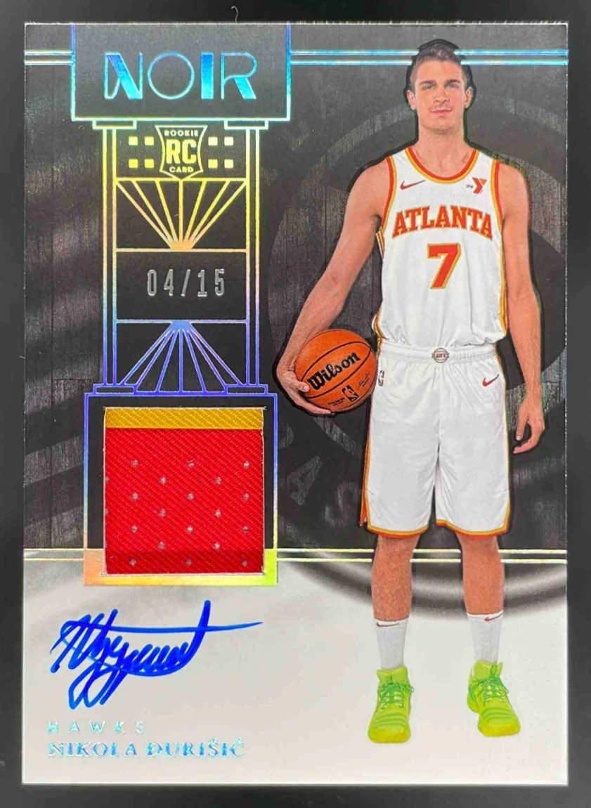 2024 Noir Rookie Patch Color International #362 Nikola Durisic Auto /15