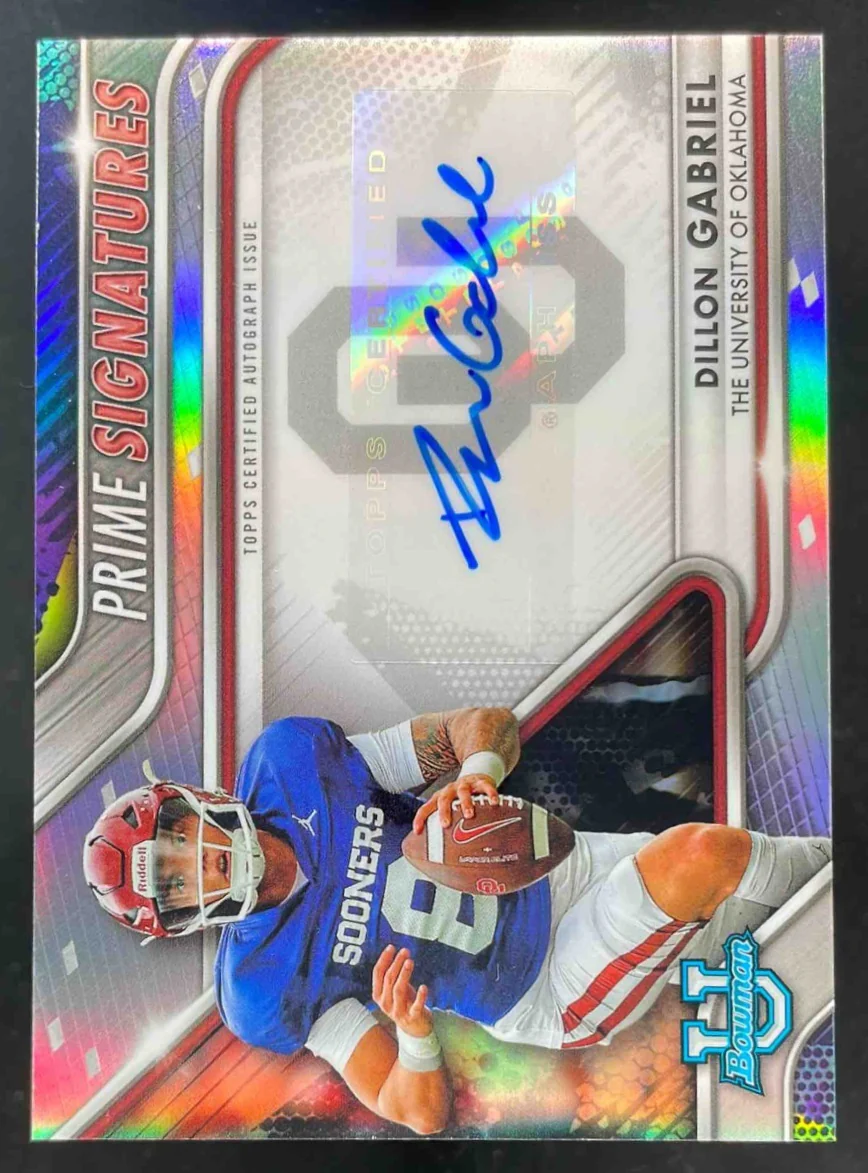 2022 Bowman University Chrome Prime Chrome #PCS-DG Dillon Gabriel Auto /50