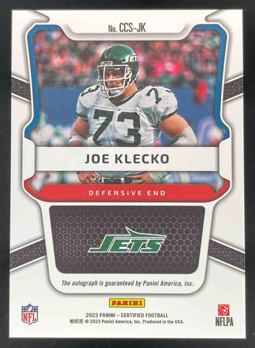 2023 Certified Canton Certified Red Etch #CCS-JK Joe Klecko Auto /25 - Image 2