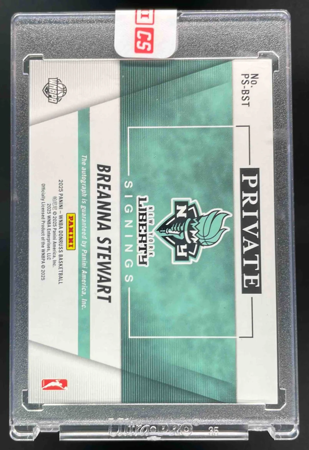 2025 Panini Donruss WNBA Private Signings #PS-BST Breanna Stewart Auto - Image 2