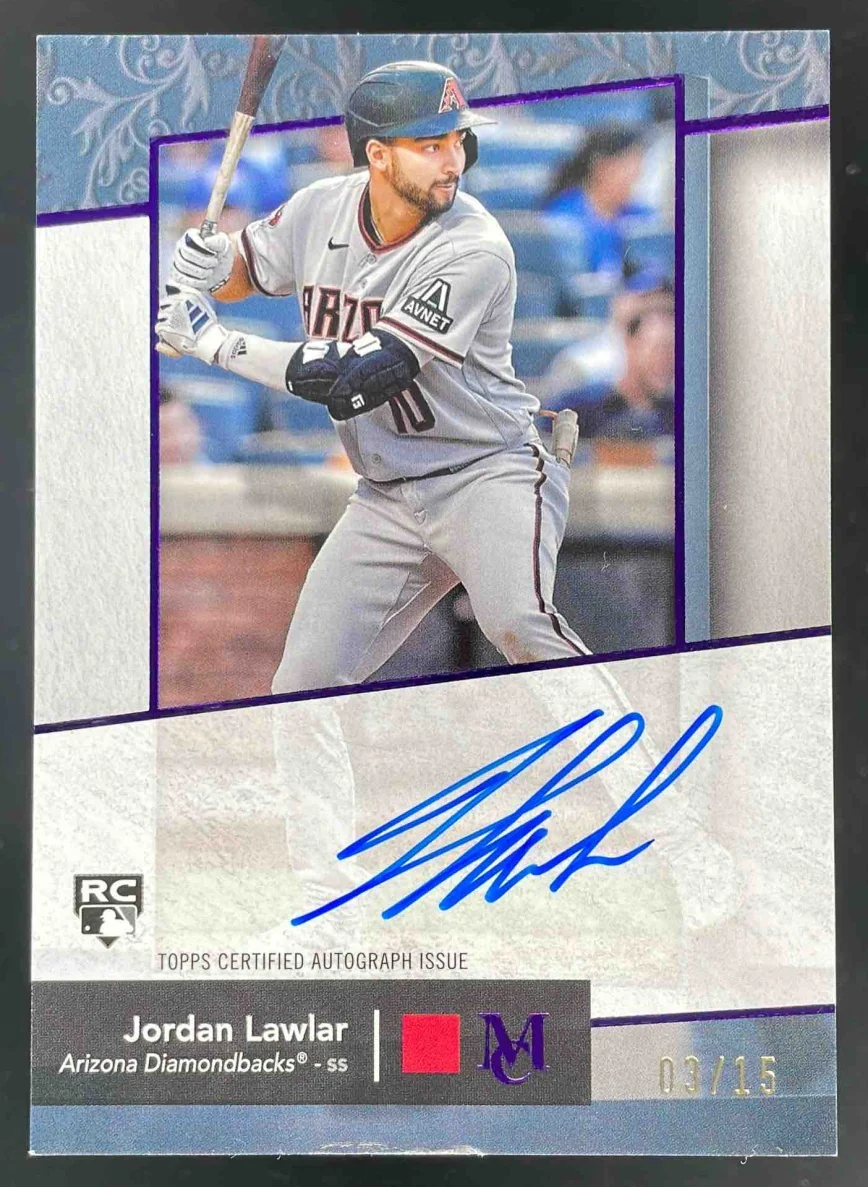 2024 Topps Museum Collection Archival Amethyst #AA-JL Jordan Lawlar RC Auto /15