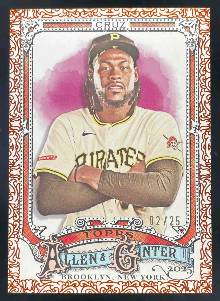 2025 Topps Allen & Ginter Orange Foil Filigree #125 Oneil Cruz /25