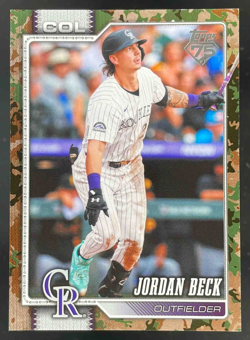 2026 Topps Memorial Day Camo #12 Jordan Beck /25