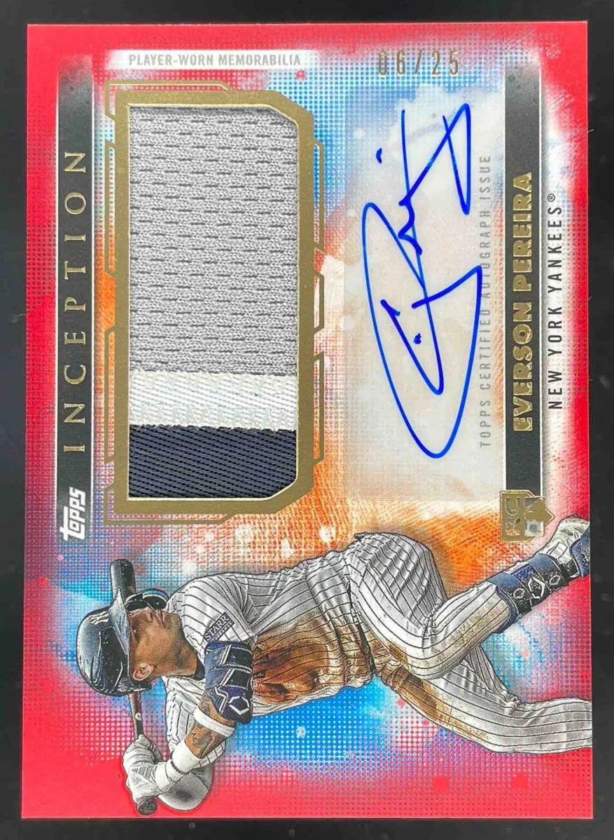 2024 Topps Inception Patch Cards Red #APC-EP Everson Pereira RC Auto /25