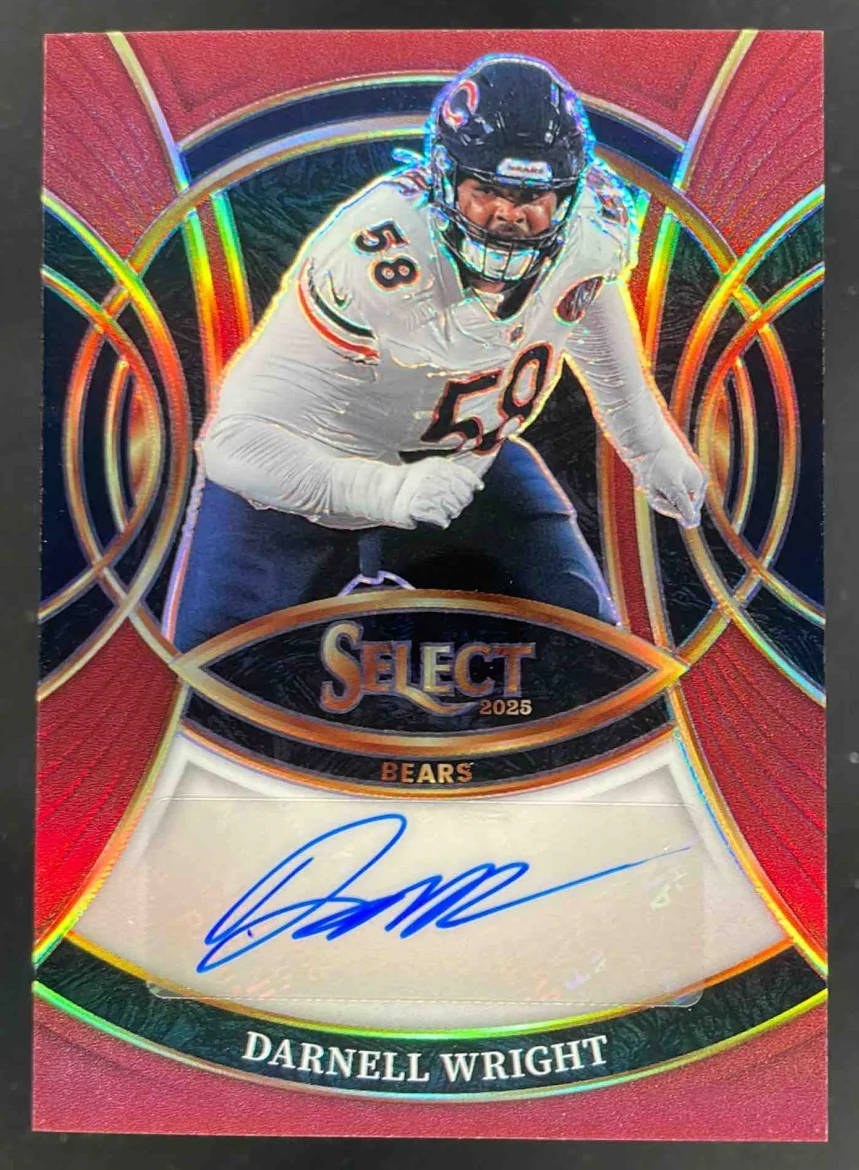 2025 Panini Select Signatures Maroon Prizm #SP-DWT Darnell Wright Auto /75