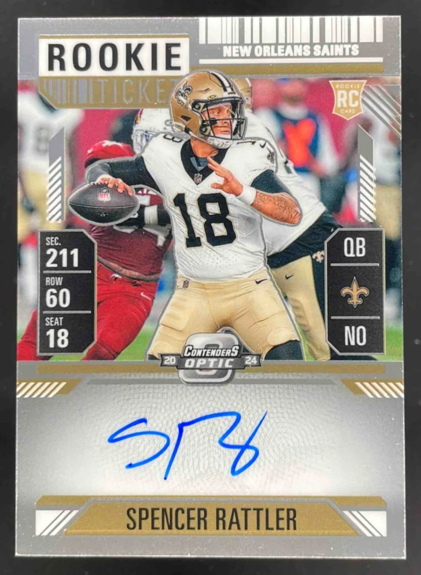 2024 Contenders Optic Rookie Ticket RPS #116 Spencer Rattler RC Auto