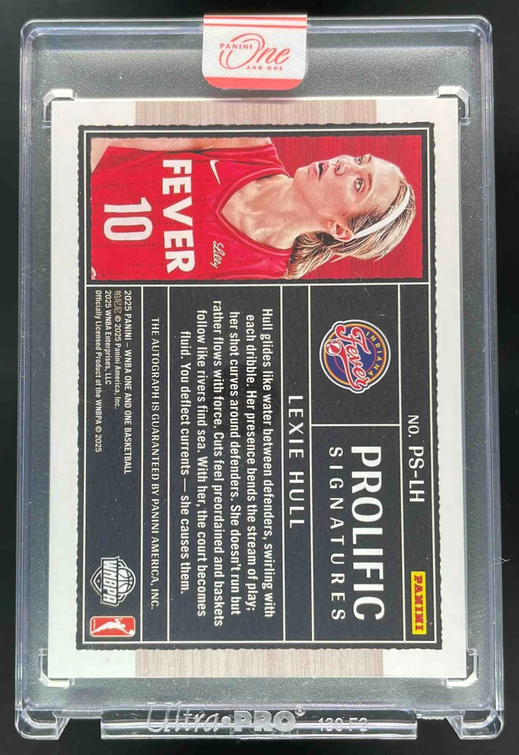 2025 Panini One and One WNBA Prolific Signatures #13 Lexie Hull Auto /99 - Image 2
