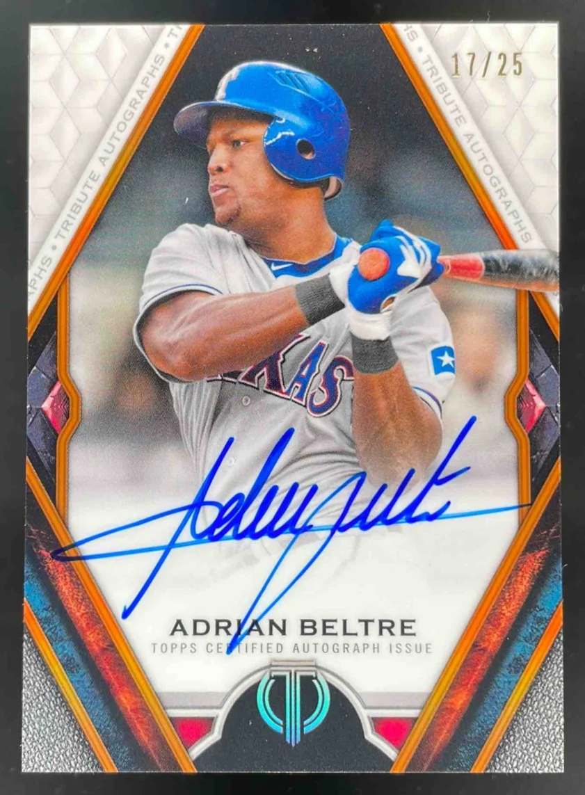 2021 Topps Tribute Autographs Orange #TA-ABE Adrian Beltre Auto /25