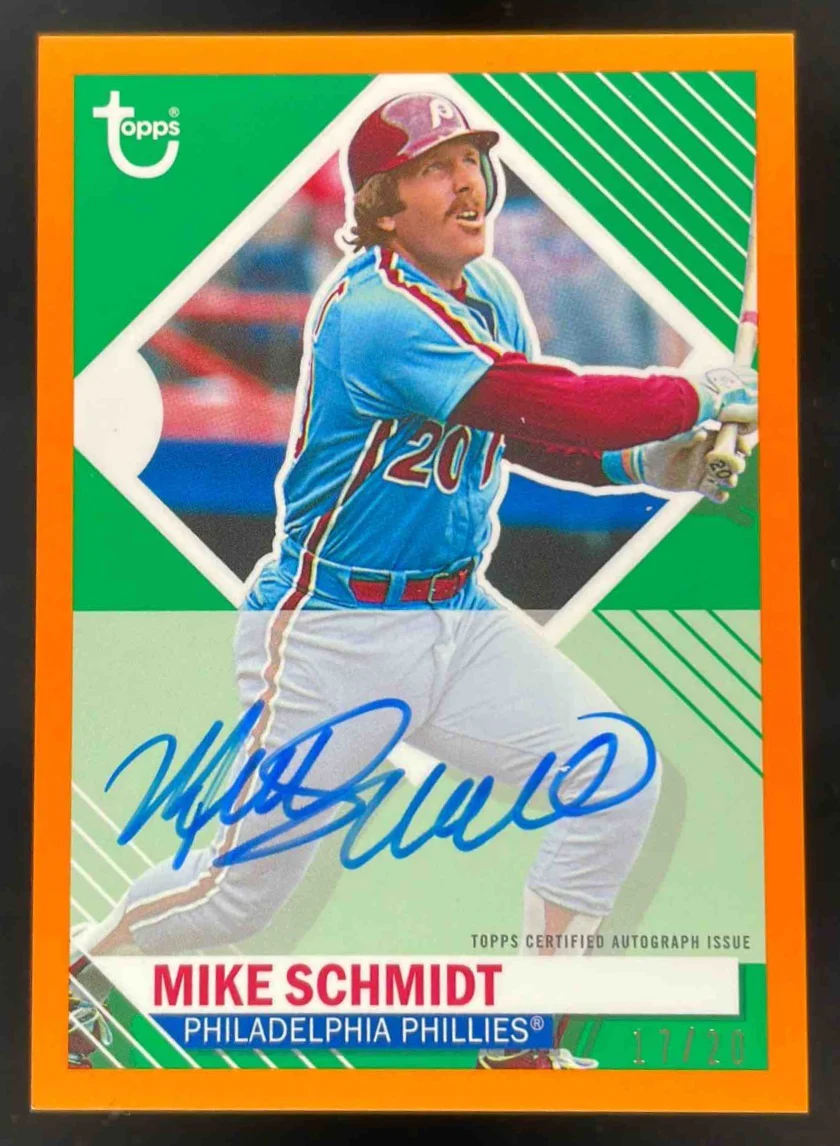 2021 Topps Brooklyn Collection Autographs Orange #BKA-MS Mike Schmidt Auto /20