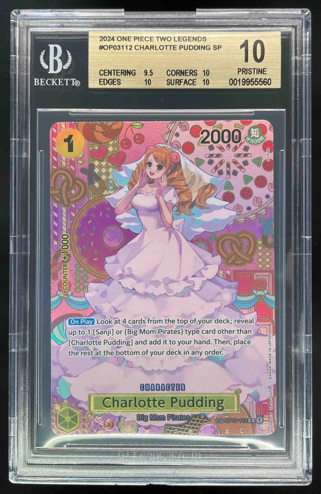 2024 One Piece Two Legends #OP03112 Charlotte Pudding SP BGS 10