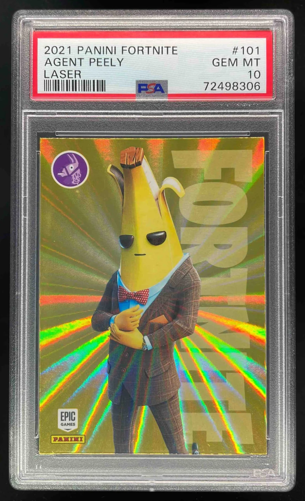 2021 Panini Fortnite Series 3 Laser #101 Agent Peely PSA 10