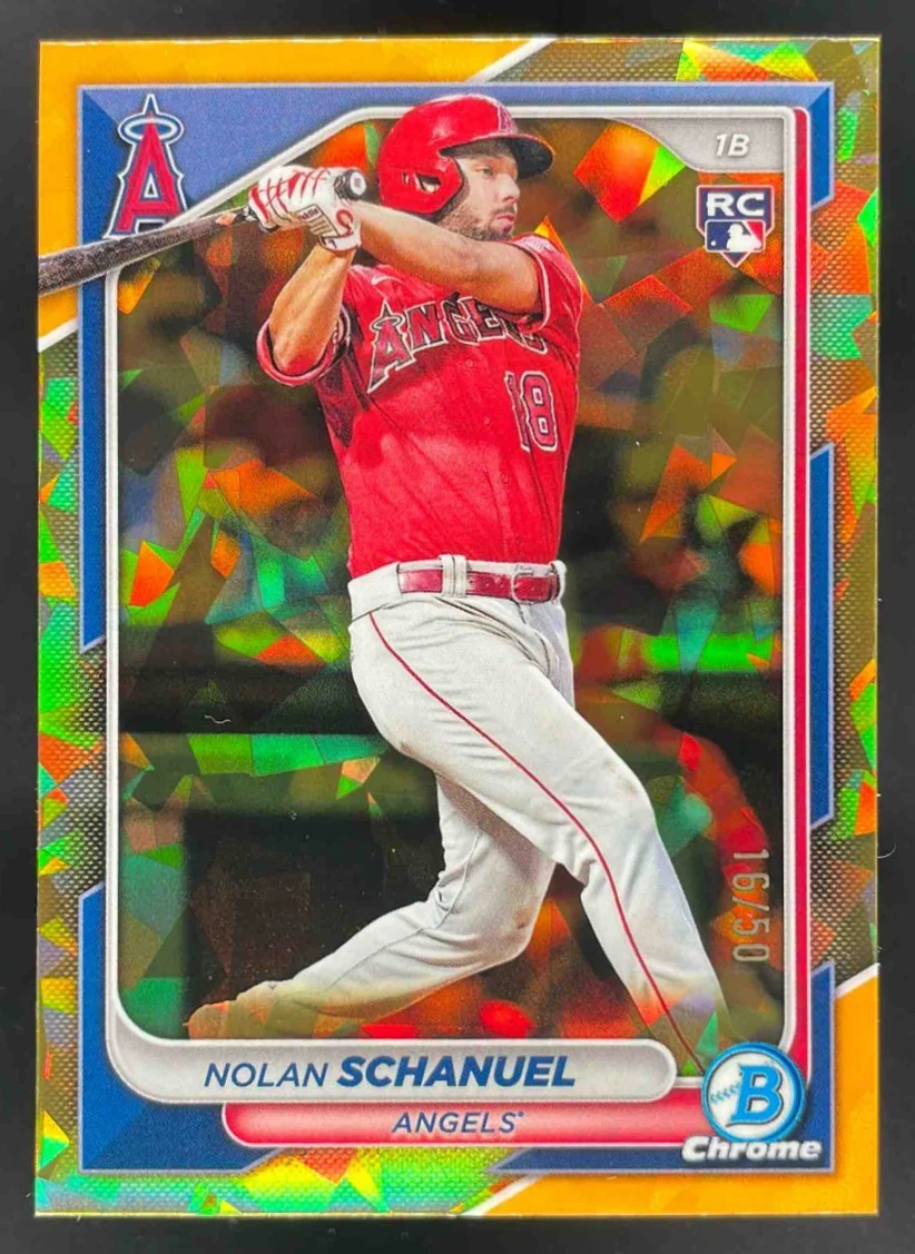2024 Bowman Chrome Sapphire Gold #47 Nolan Schanuel RC /50