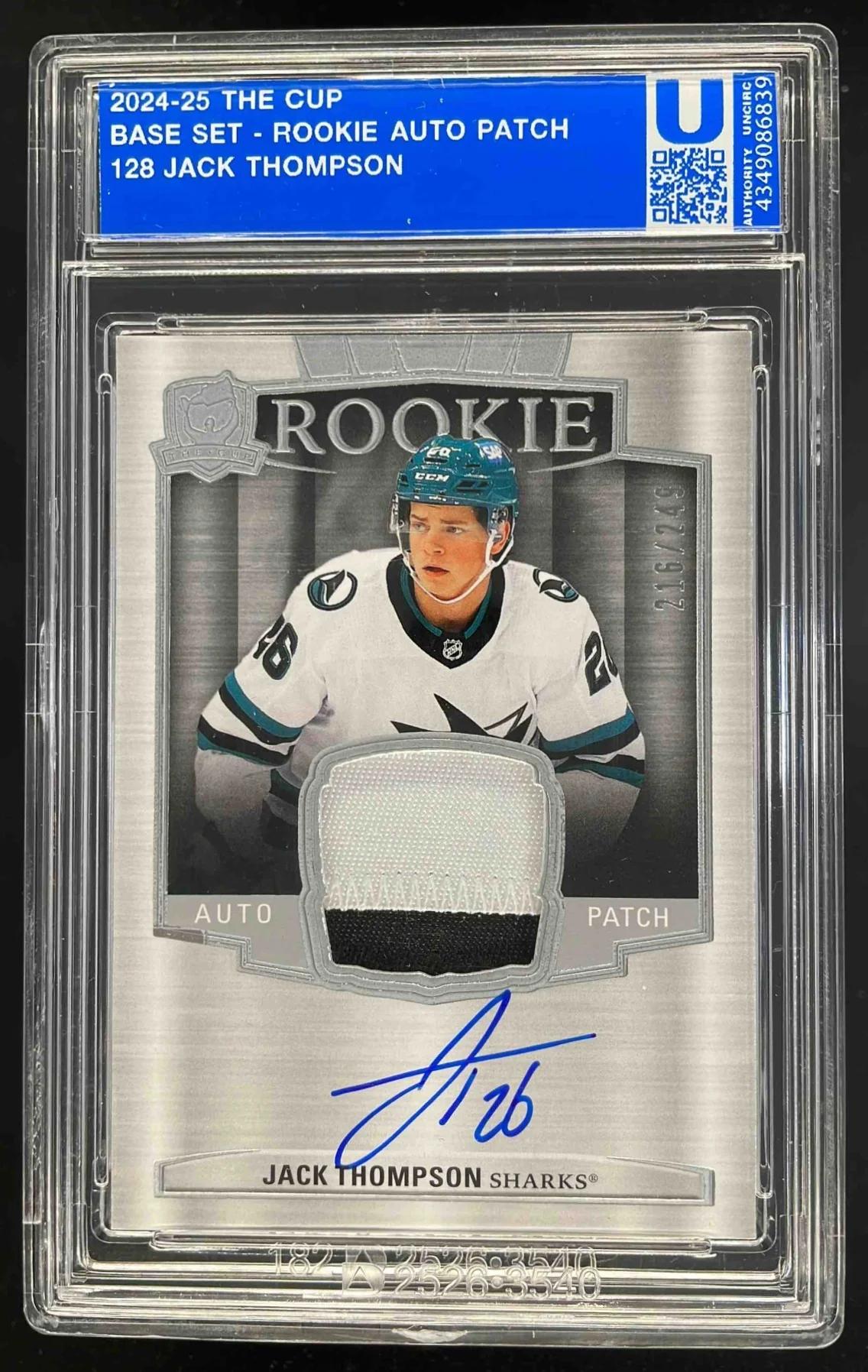 2024-25 Upper Deck The Cup #128 Jack Thompson RC Auto /249
