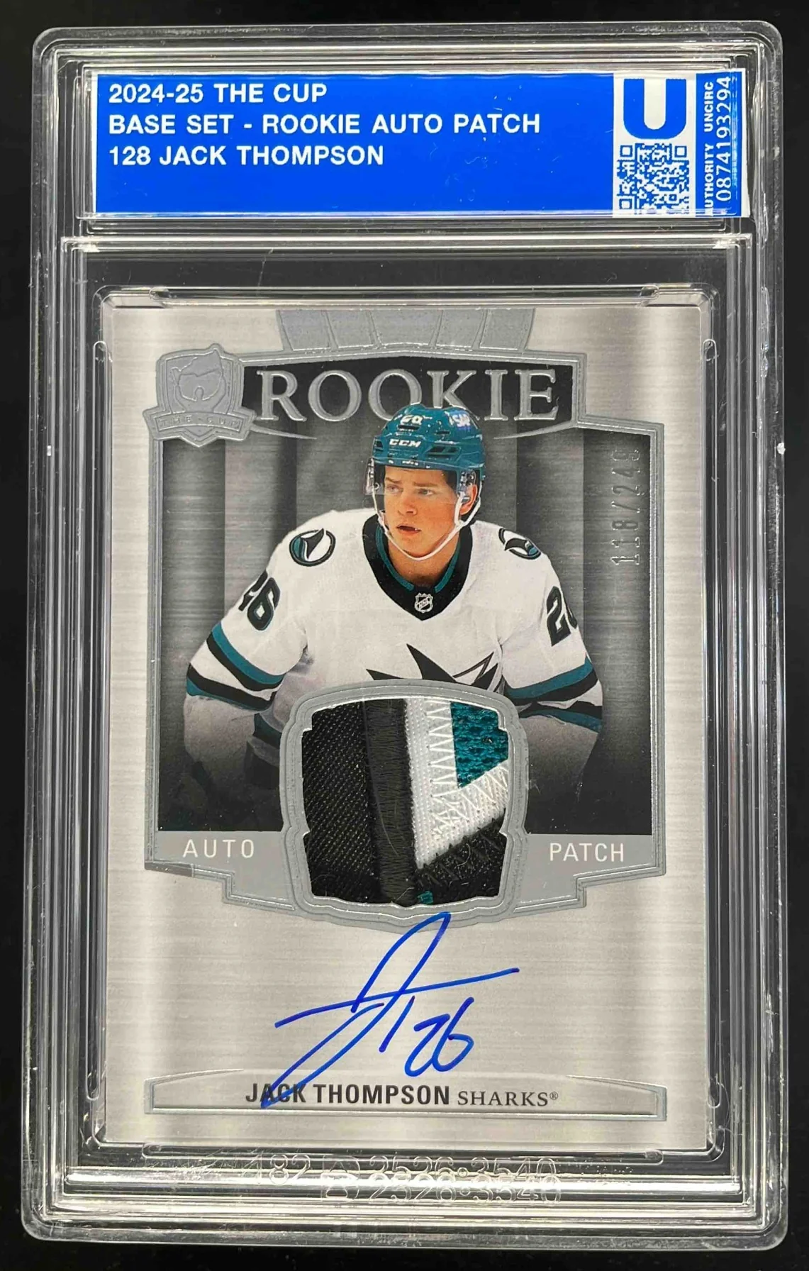 2024-25 Upper Deck The Cup #128 Jack Thompson RC Auto /249
