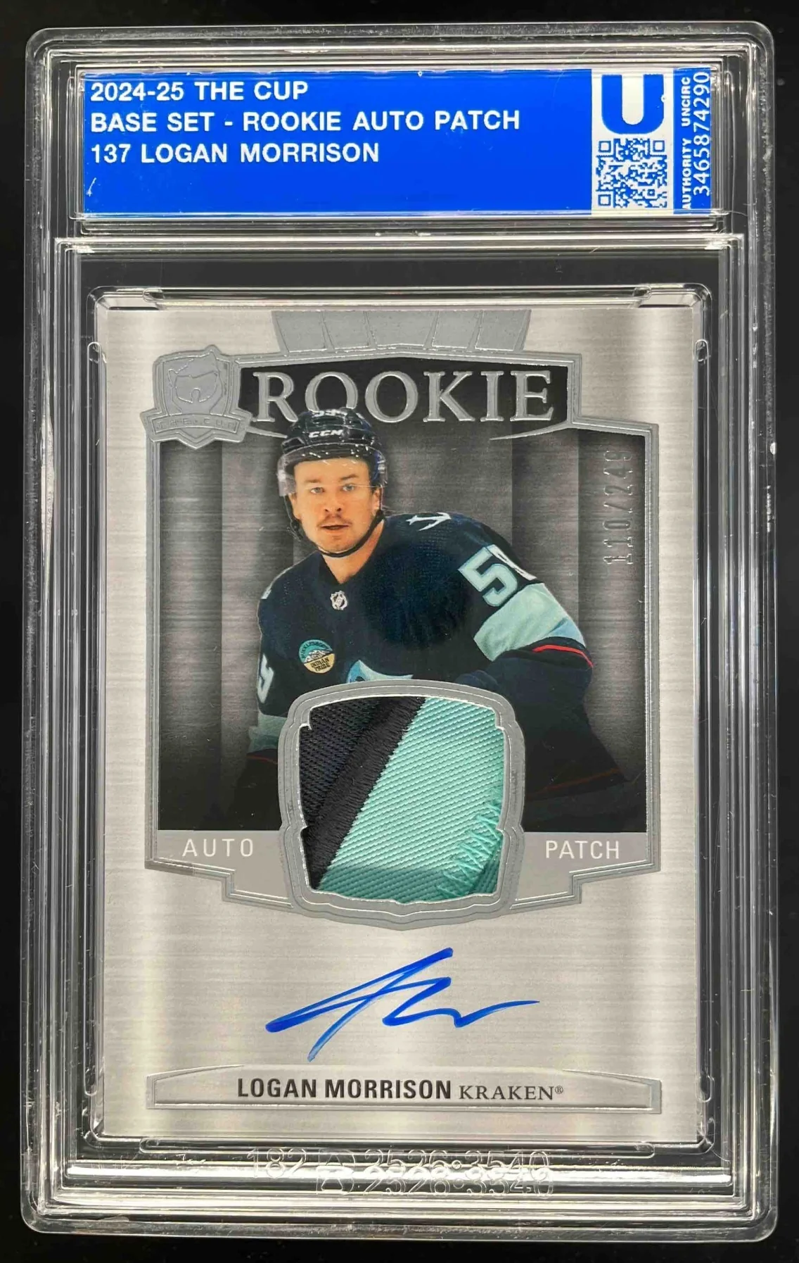 2024-25 Upper Deck The Cup #137 Logan Morrison RC Auto /249