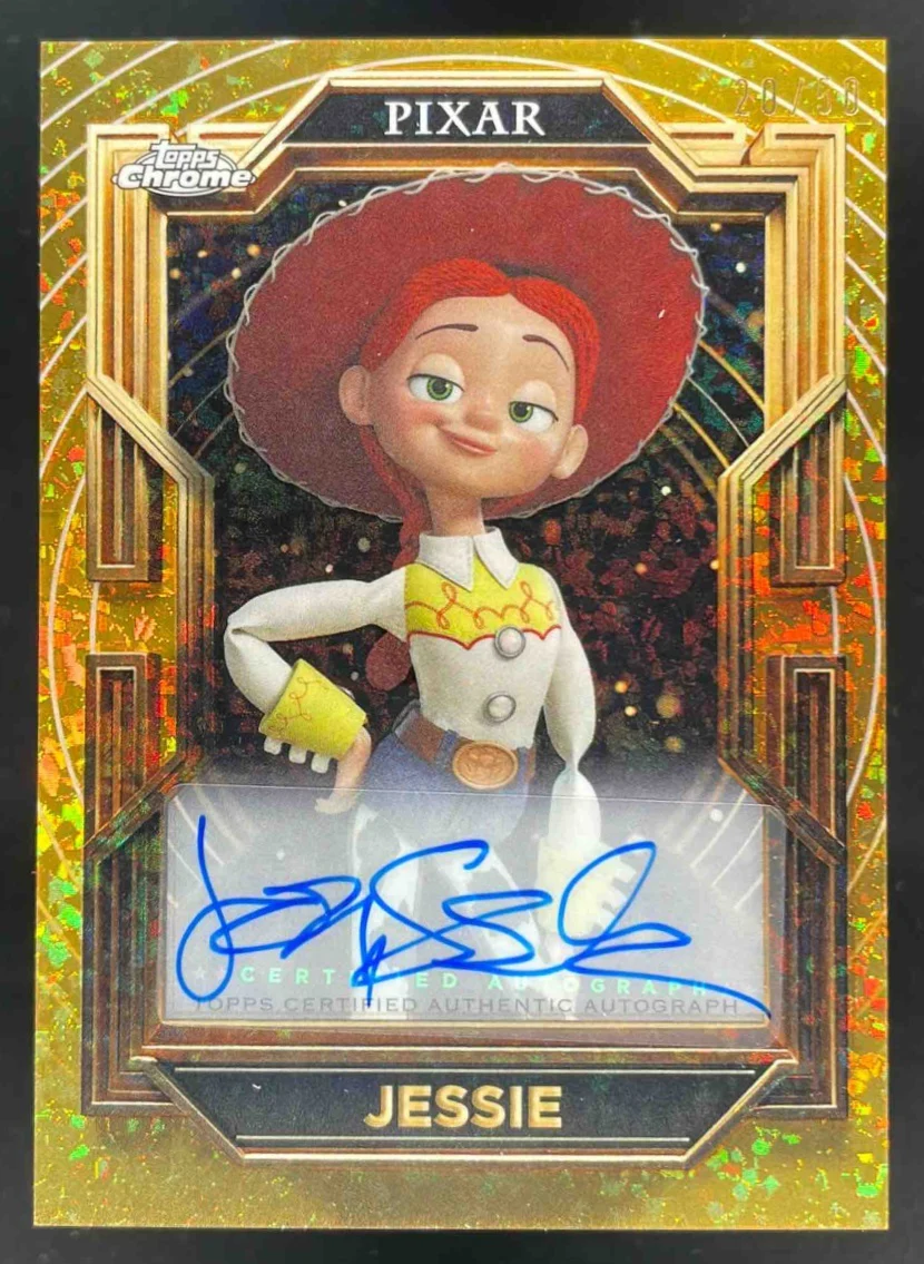 2025 Topps Pixar Gold Gilded Mini-Diamond Etch #AAJC Joan Cusack Jessie Auto /50