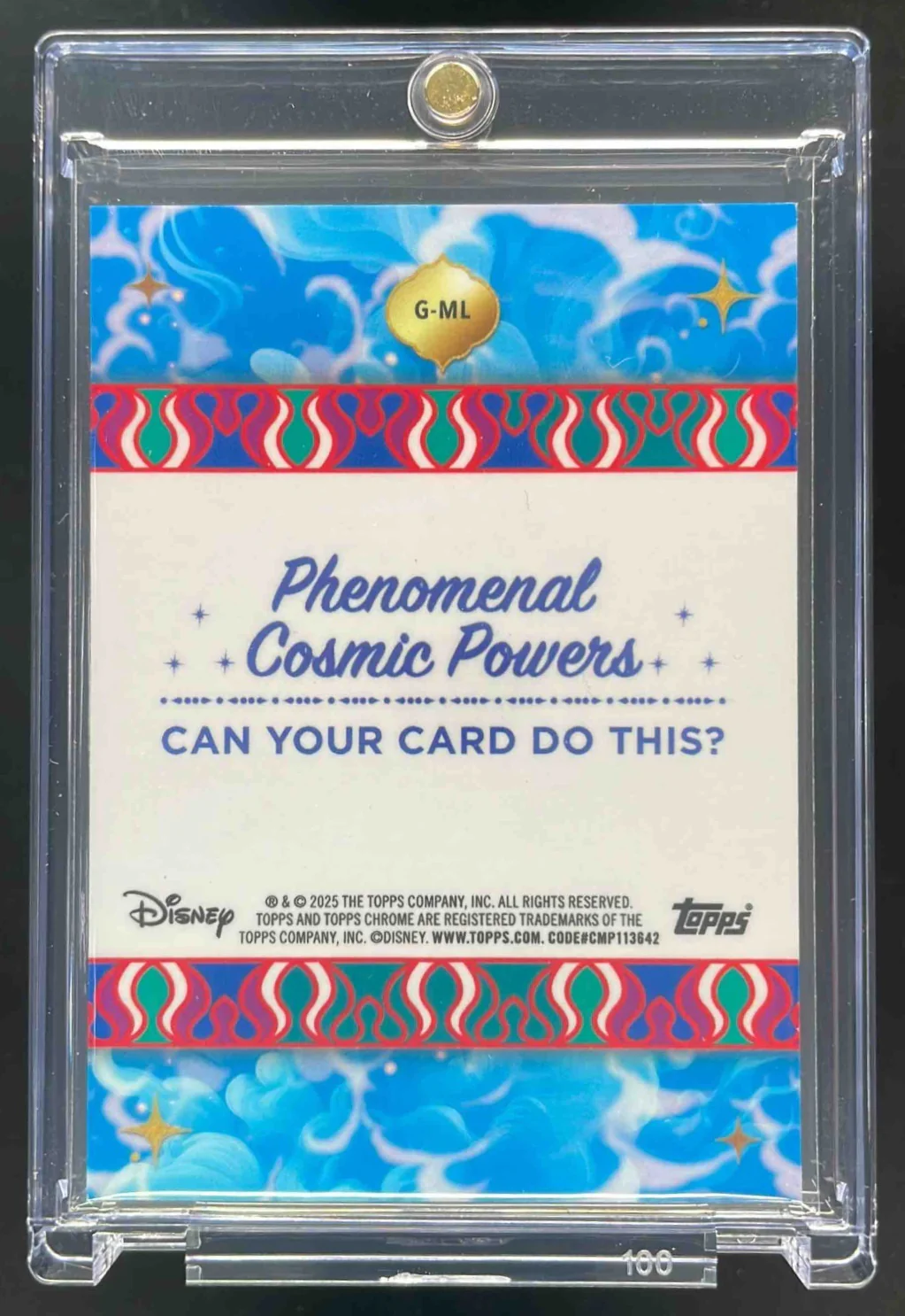 2025 Topps Mint Disney Encased Genie Magic Lamp Phenomenal Cosmic Powers /99 - Image 2
