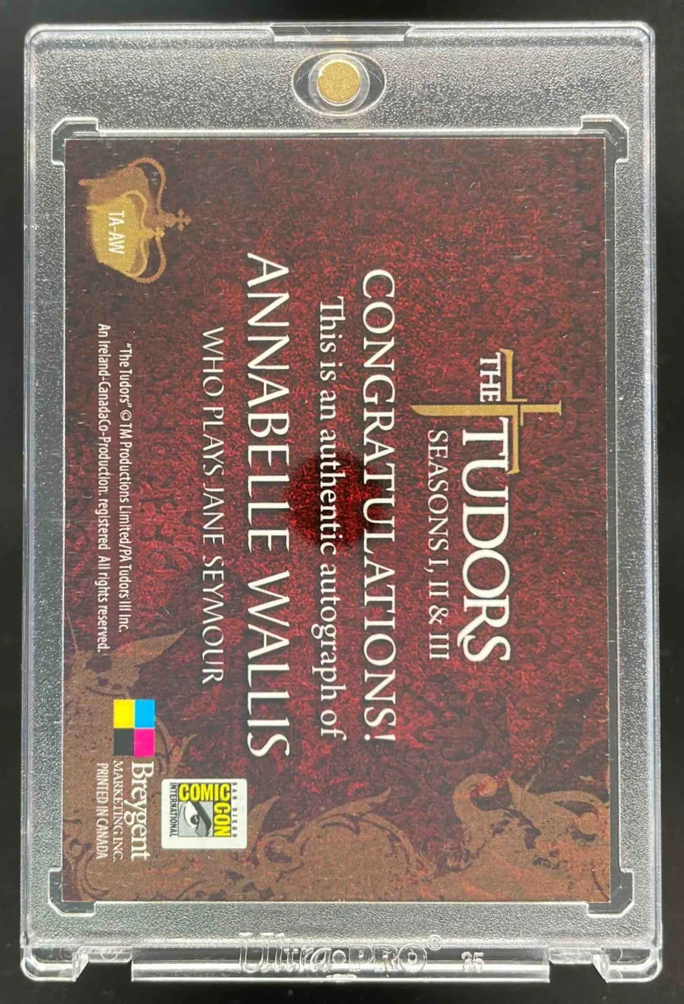 Breygent The Tudors Autograph Annabelle Wallis Jane Seymour Auto - Image 2