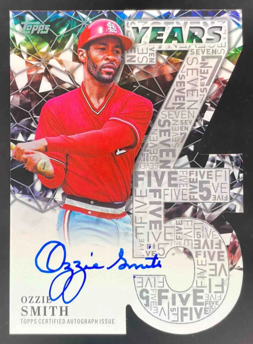 2026 Topps 75 Years of Topps Die-Cut Black #75YA-OS Ozzie Smith Auto /10