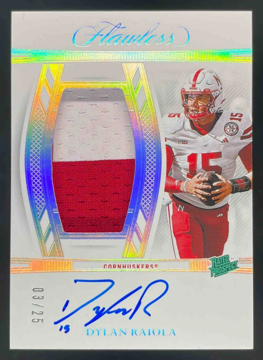 2025 National Treasures Collegiate Patch Vertical Dylan Raiola RC Auto /25