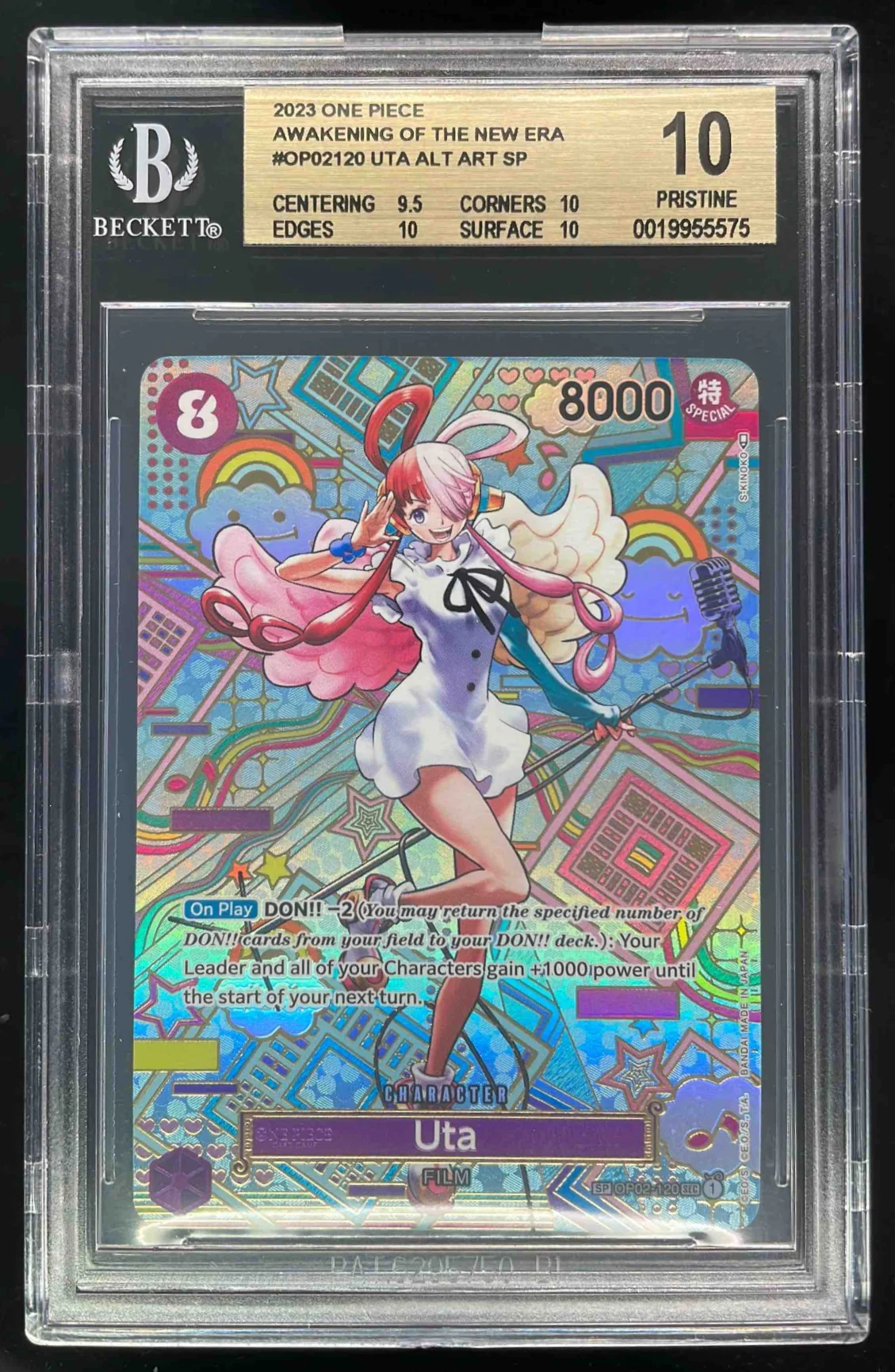2023 One Piece Awakening of the New Era #OP02120 UTA Alt Art SP BGS 10