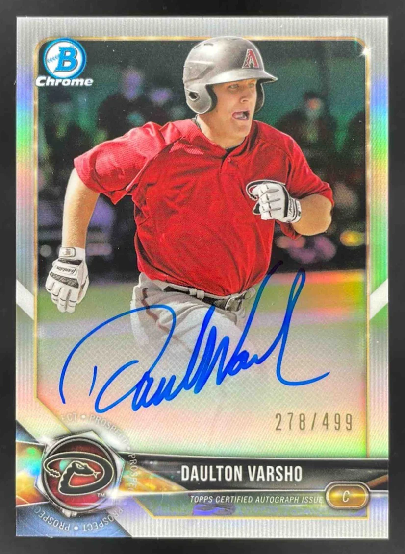 2018 Bowman Chrome Prospects #BCPA-DV Daulton Varsho Auto /499