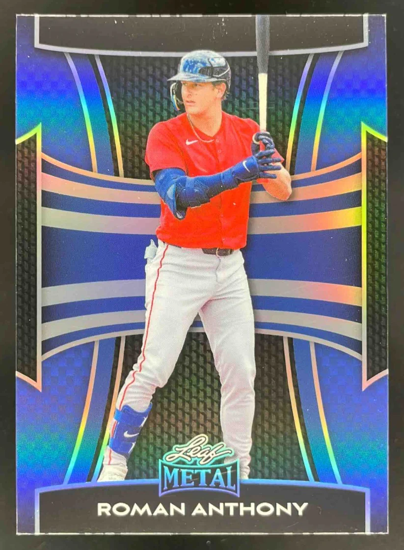 2025 Leaf Metal Set Prismatic Blue #153 Roman Anthony /49