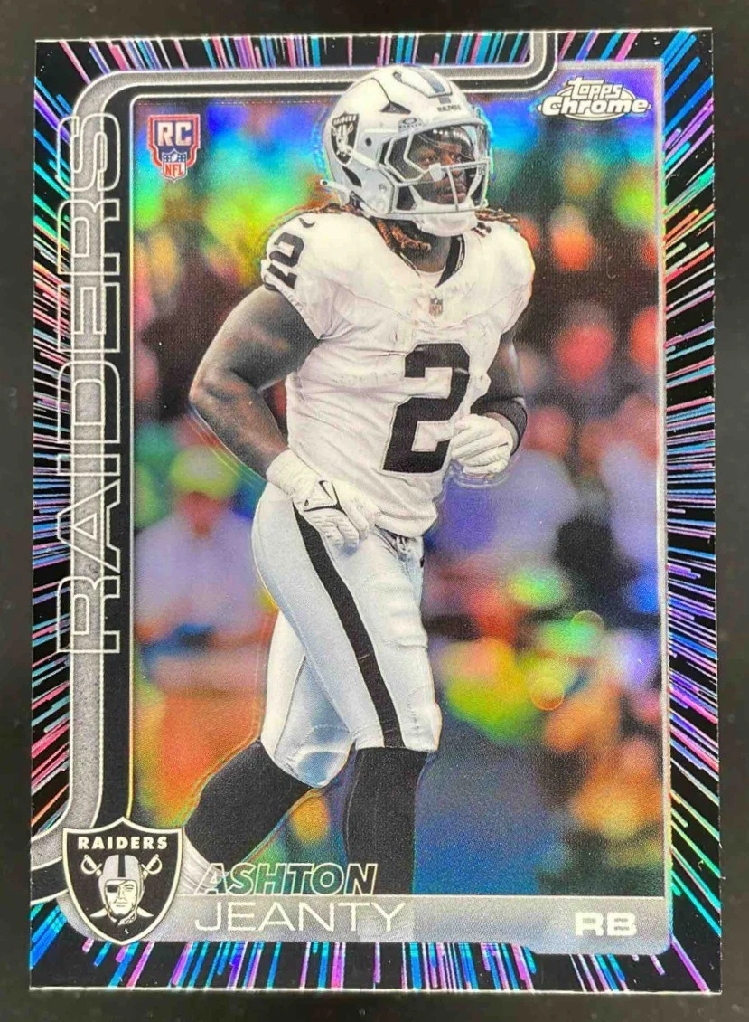 2025 Topps Chrome Rookie Neon Pulse Refractor #322 Ashton Jeanty RC