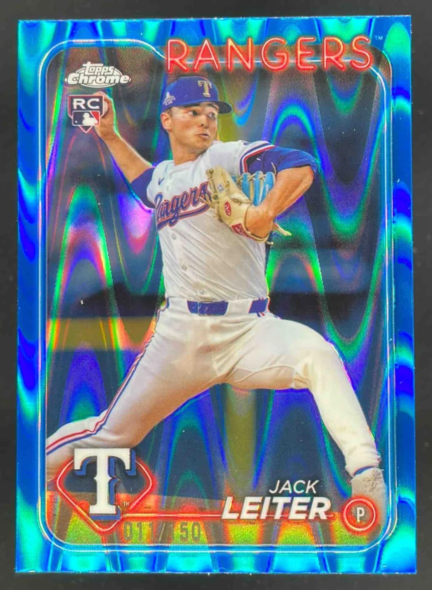 2024 Topps Chrome Update Blue RayWave Refractor #USC105 Jack Leiter RC /150