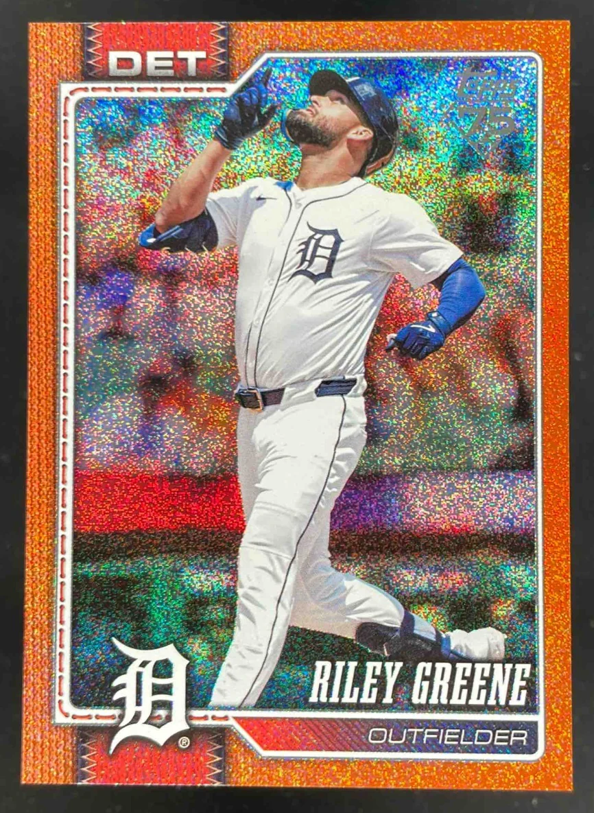 2026 Topps Orange Sandglitter #209 Riley Greene /25