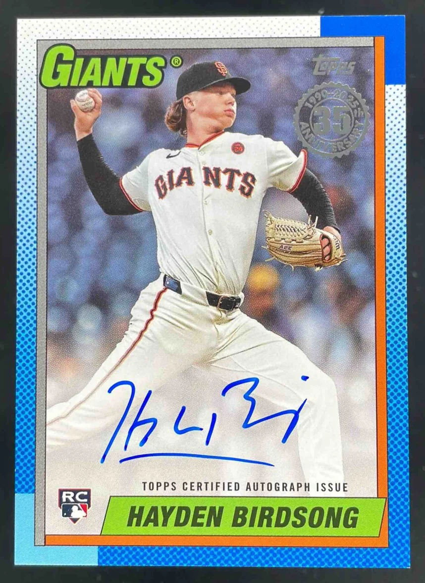2025 Topps 1990 Topps Baseball Series 2 #90B2-HB Hayden Birdsong RC Auto