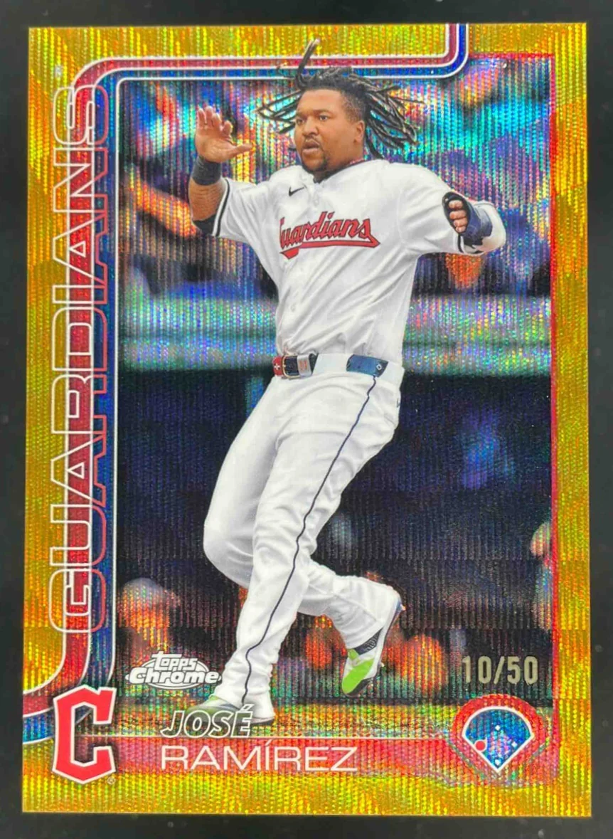 2025 Topps Chrome Gold Wave Refractor #12 Jose Ramirez /50