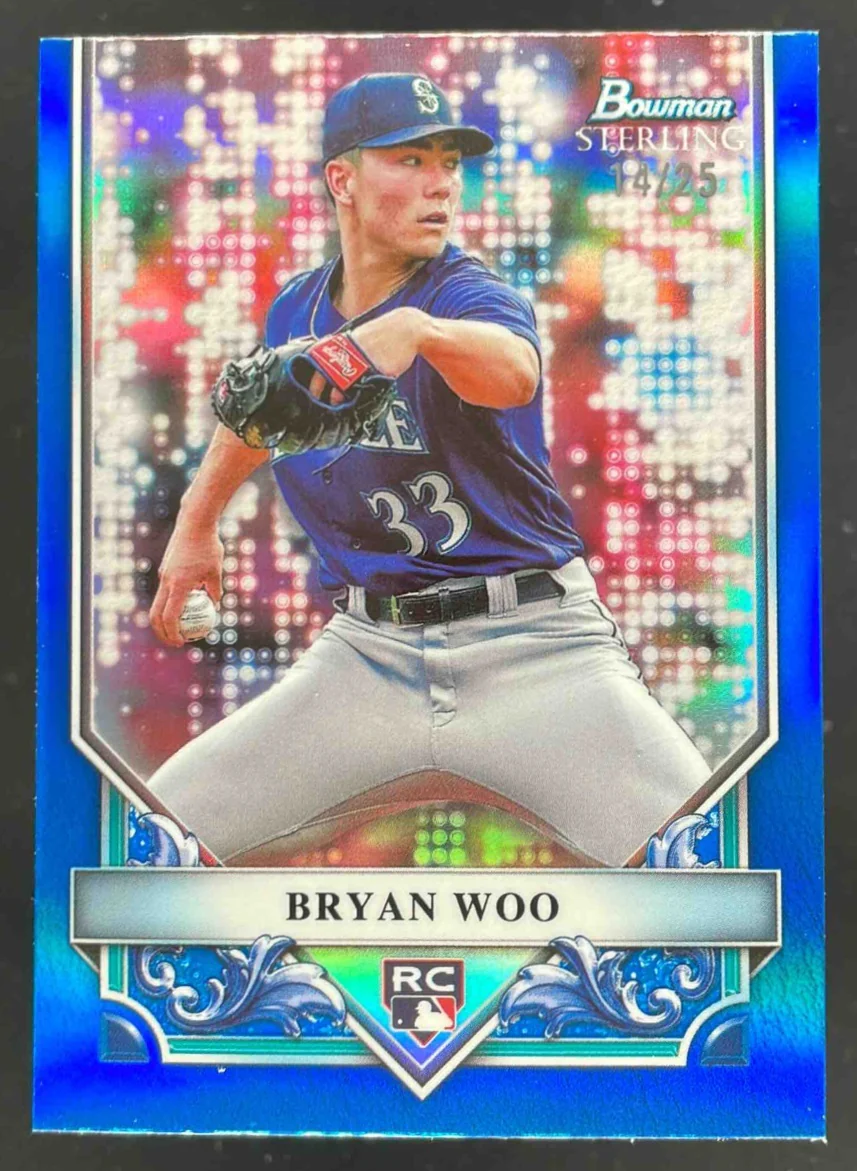 2024 Bowman Sterling Rookies Blue Refractor #BSR-21 Bryan Woo RC /25