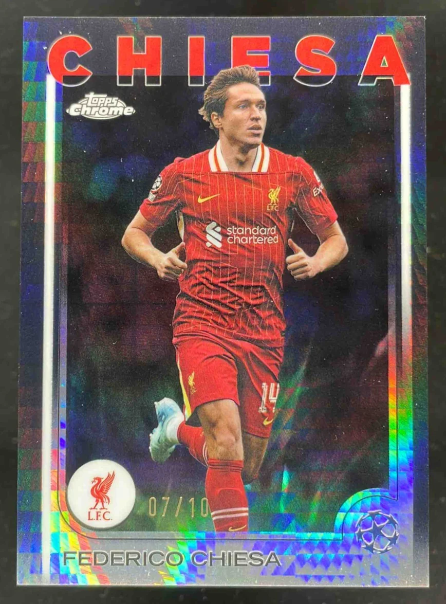 2024-25 Topps Chrome Black Prism #124 Federico Chiesa /10