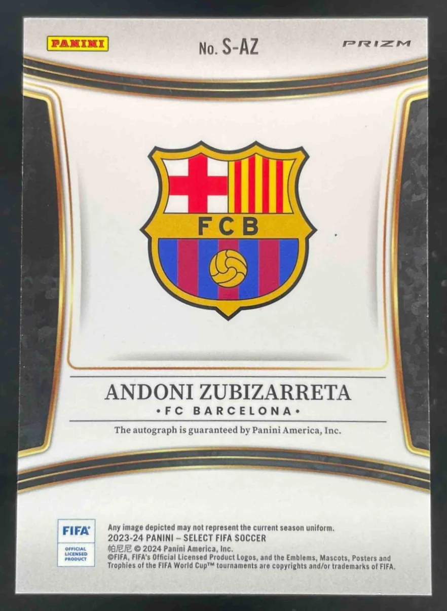 2023-24 Panini Select La Liga Signatures #S-AZ Andoni Zubizarreta Auto - Image 2