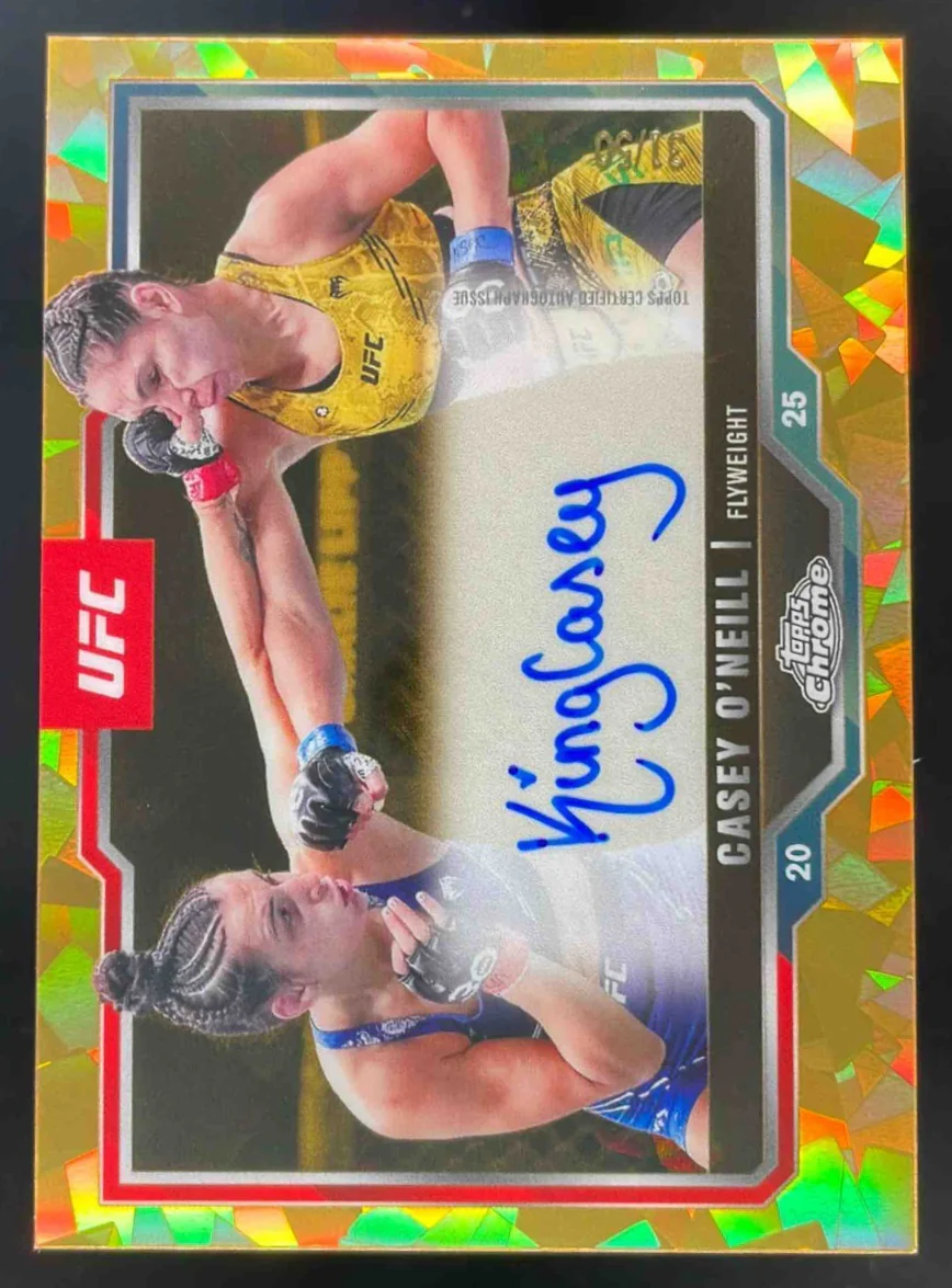 2025 Topps UFC Chrome Sapphire Veteran Gold Sapphire #CO Casey O'Neill Auto /50
