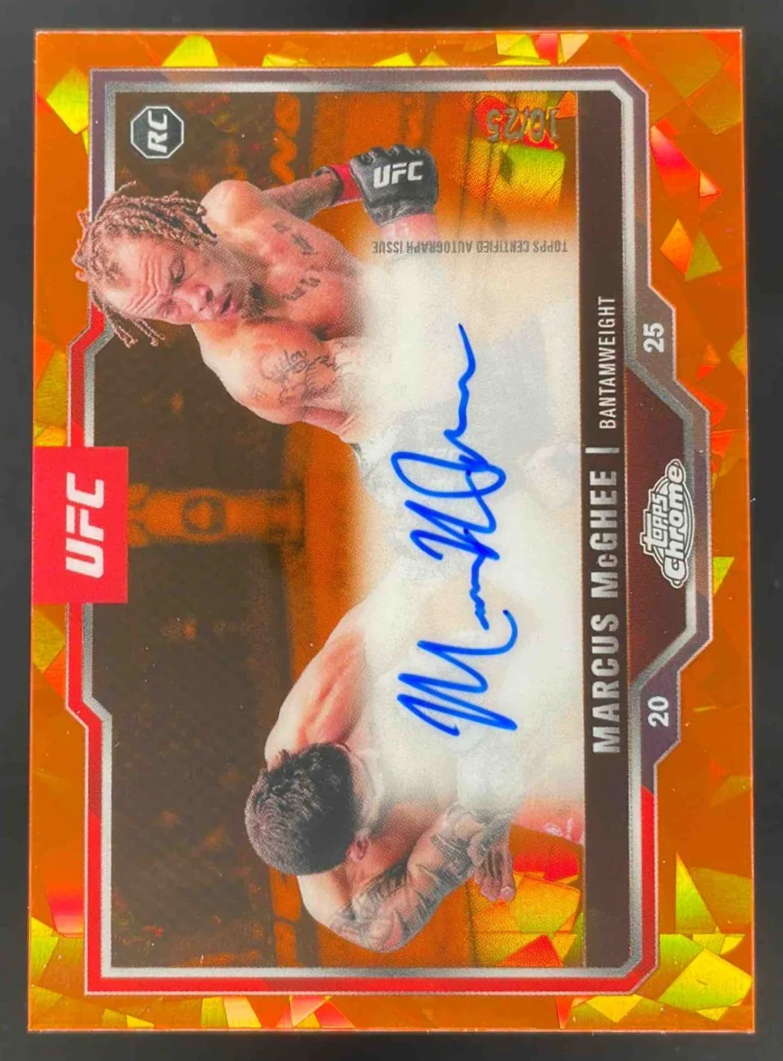 2025 Topps UFC Chrome Sapphire Rookie Orange #CRA-MM Marcus McGhee RC Auto /25