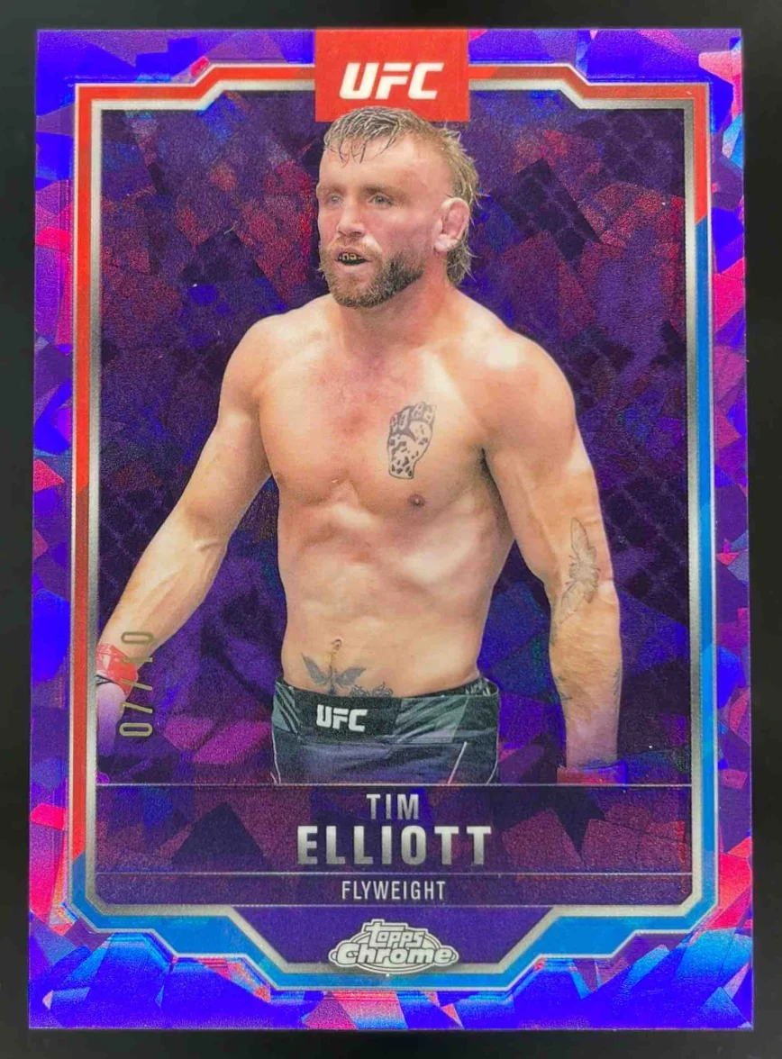 2025 Topps UFC Chrome Sapphire Purple Sapphire #57 Tim Elliott /10