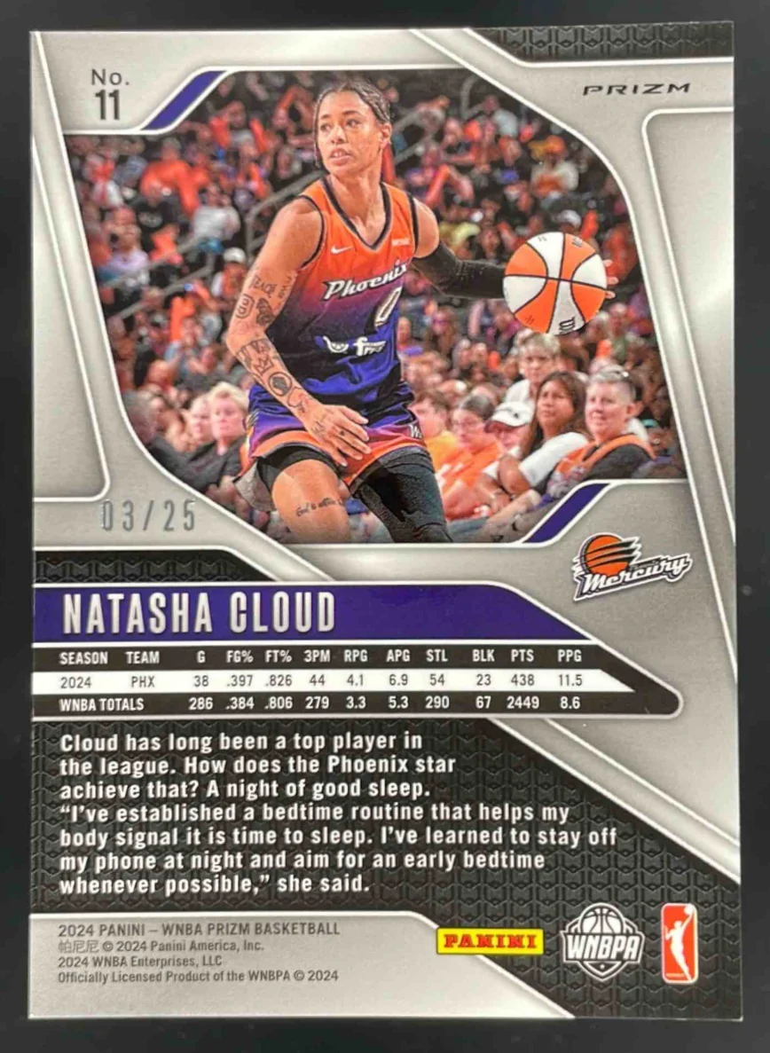 2024 Panini WNBA Prizm Mojo Prizm #11 Natasha Cloud /25 - Image 2