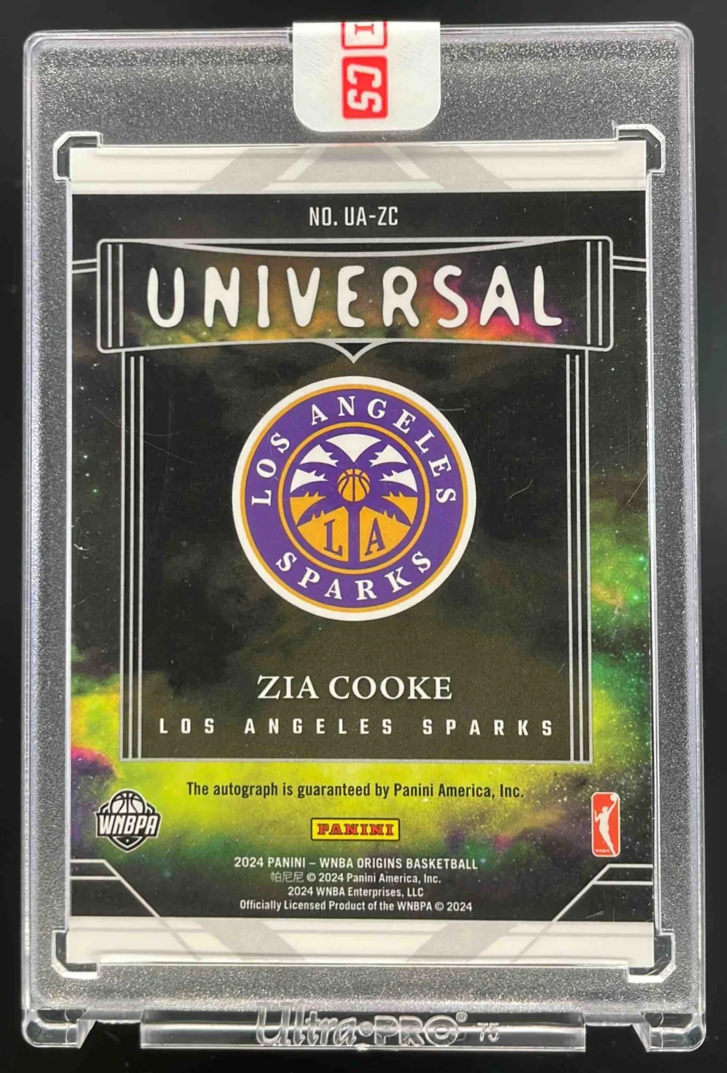 2024 Panini Origins WNBA Universal Autographs #UA-ZC Zia Cooke Auto - Image 2