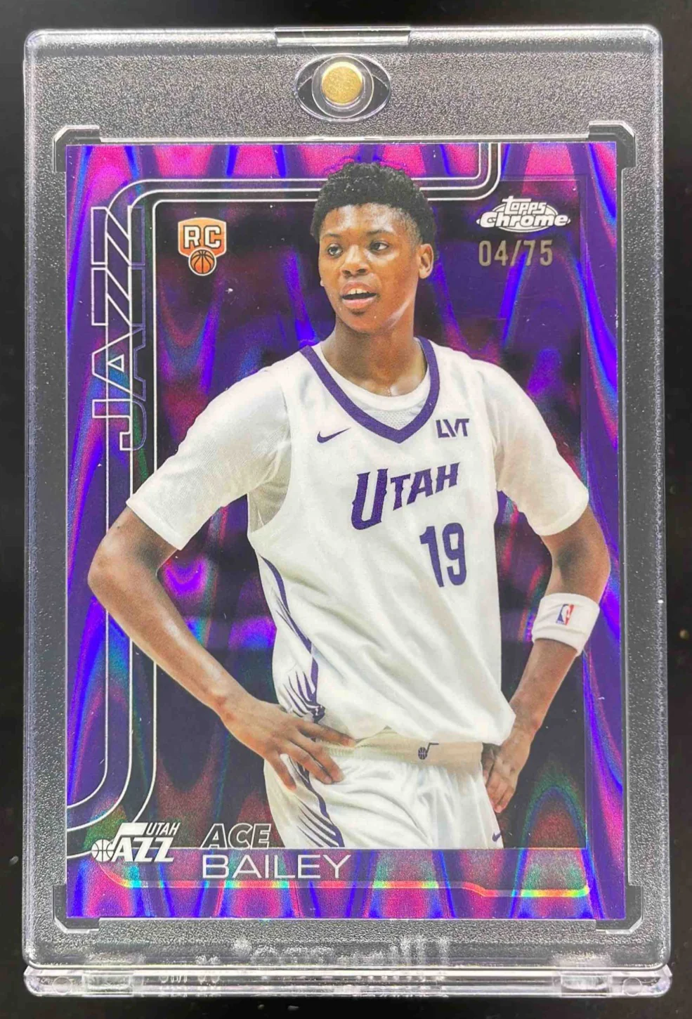 2025-26 Topps Chrome RayWave Purple Refractor #255 Ace Bailey RC /75