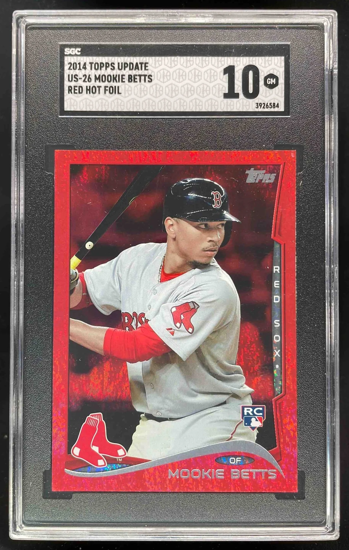 2014 Topps Update Red Foil #US-26 Mookie Betts RC SGC 10