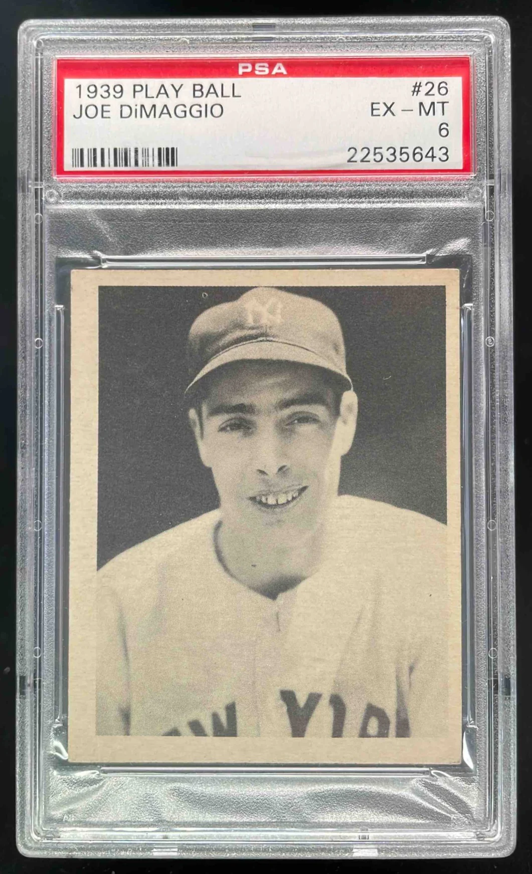1939 Play Ball #26 Joe DiMaggio RC PSA 6