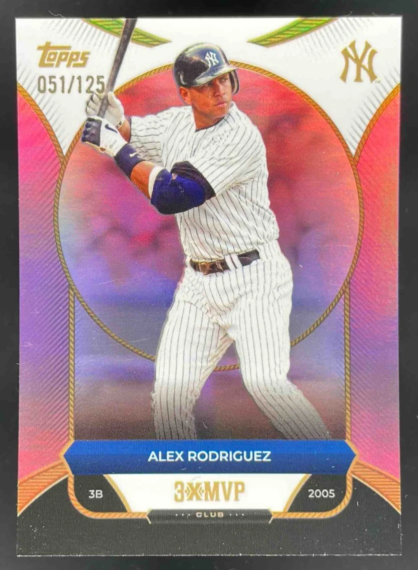 2025 Topps Welcome to the Club 3X MVP Pink Foil #11 Alex Rodriguez /125